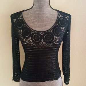 Bette Paige Chrochet Blouse Top